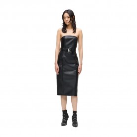 рокля,дамски,поли,и,рокли,karl,lagerfeld,a4w13014,faux,leather,sleeveless,short,dress,black,(black)