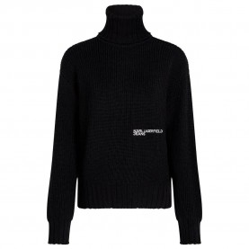 блуза,дамски,пуловери,дамски,плетени,дрехи,karl,lagerfeld,a4w18020,high,neck,sweater,black,(black)