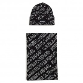 Дънки Karl lagerfeld jeans A4W33074 Monogram GP beanie - Black (Black) дънки,всички,шапки,karl,lagerfeld,jeans,a4w33074,monogram,gp,beanie,black,(black)