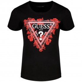тениска,мъжки,тениски,дамски,тениски,guess,flowers,triangle,short,sleeve,t,shirt,black,(jet,black,a996)