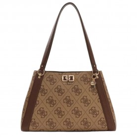 Чанта за през рамо Guess Isemay shoulder bag - Brown (Latte Logo / Brown) чанта,за,през,рамо,всички,чанти,guess,isemay,shoulder,bag,brown,(latte,logo,brown)