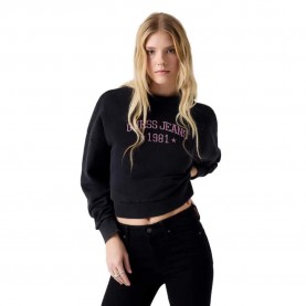 блуза,дамски,блузи,guess,jeans,w6rq04kcpr1,cropped,sweatshirt,black,(jet,black,multicolor)