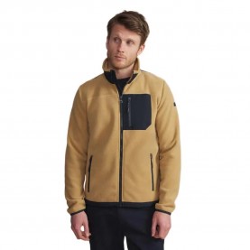 Блуза Tbs Cadenzip full zip sweatshirt - Beige / Brown (Dune Beige) блуза,мъжки,пуловери,tbs,cadenzip,full,zip,sweatshirt,beige,brown,(dune,beige)