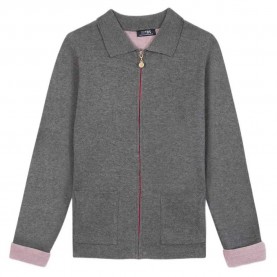 блуза,мъжки,пуловери,дамски,пуловери,tbs,piaragil,full,zip,sweater,grey,(grey,chine,grey)