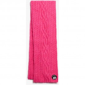 Шал Superdry Cable Luxe scarf - Pink (Hyper Magenta Pink) шал,ръкавици,шапки,и,шалове,superdry,cable,luxe,scarf,pink,(hyper,magenta,pink)