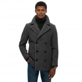 палто,мъжки,якета,superdry,merchant,wool,blend,pea,coat,grey,(charcoal,herringbone)