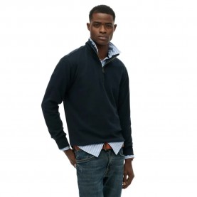 блуза,мъжки,пуловери,superdry,rib,half,zip,sweater,blue,(eclipse,navy)
