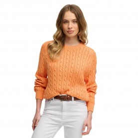 Блуза Superdry Slouchy Cable sweater - Orange (Washed Tangerine) блуза,мъжки,пуловери,дамски,пуловери,superdry,slouchy,cable,sweater,orange,(washed,tangerine)