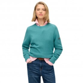 Блуза Superdry Slouchy sweater - Green (Teal) блуза,дамски,пуловери,дамски,плетени,дрехи,superdry,slouchy,sweater,green,(teal)