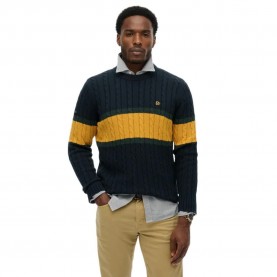 блуза,мъжки,пуловери,superdry,stripe,cable,sweater,blue,(eclipse,navy,track,gold)