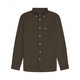 риза,с,дълъг,ръкав,мъжки,ризи,lyle,&,scott,plain,oxford,long,sleeve,shirt,refurbished,green,(olive)