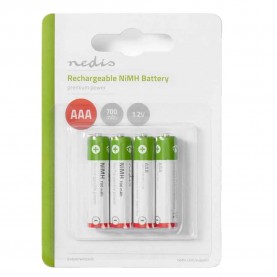 батерии,nedis,ni,mh,aaa,700mah,rechargeable,battery,1.2v,4,units,clear,(red,green)