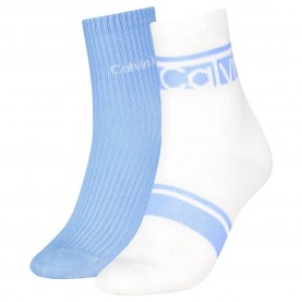 чорапи,дамски,чорапи,calvin,klein,701238806,short,socks,2,pairs,white,blue,(sky,blue)