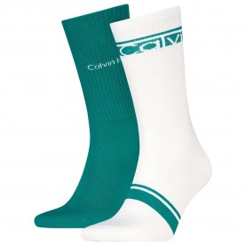 Чорапи Calvin klein 701238808 crew socks 2 pairs - Green / White (Jade Green) чорапи,мъжки,чорапи,calvin,klein,701238808,crew,socks,2,pairs,green,white,(jade,green)