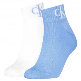 чорапи,дамски,чорапи,calvin,klein,jeans,701228813,quarter,short,socks,2,pairs,white,blue,(sky,blue)
