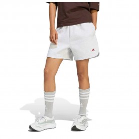 поларени,къси,панталони,дамски,панталони,adidas,3,stripes,studio,fleece,loose,shorts,white,(light,grey,heather)