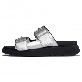 Сандали Fitflop Gen FF Buckle Tumbled Leather sandals - Silver (Silver) сандали,дамски,сандали,и,чехли,fitflop,gen,ff,buckle,tumbled,leather,sandals,silver,(silver)