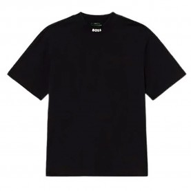 Тениска BOSS Collar 10270236 short sleeve T-shirt - Black (Black) тениска,мъжки,тениски,дамски,тениски,boss,collar,10270236,short,sleeve,t,shirt,black,(black)
