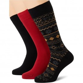 Чорапи BOSS Set Winter10273966 socks 3 pairs - Red / Black (Open Miscellaneous) чорапи,мъжки,чорапи,дамски,чорапи,boss,set,winter10273966,socks,3,pairs,red,black,(open,miscellaneous)