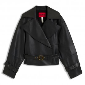 Яке HUGO Lanitte 10278720 leather jacket - Black (Black) яке,мъжки,якета,дамски,якета,и,палта,hugo,lanitte,10278720,leather,jacket,black,(black)