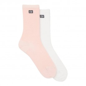 Чорапи HUGO Microlove 10276165 socks 2 pairs - White / Pink (Light Pastel Pink) чорапи,мъжки,чорапи,дамски,чорапи,hugo,microlove,10276165,socks,2,pairs,white,pink,(light,pastel,pink)