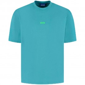 Тениска HUGO Nalono 10250555 BLUE short sleeve T-shirt - Blue (Turquoise Aqua) тениска,мъжки,тениски,дамски,тениски,hugo,nalono,10250555,blue,short,sleeve,t,shirt,blue,(turquoise,aqua)