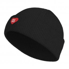 Шапка HUGO Sentialy 10277270 beanie - Black (Black) шапка,всички,шапки,hugo,sentialy,10277270,beanie,black,(black)