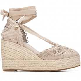 Xti 145422 Wedge Espadrilles - Beige (Beige) дамски,еспадрили,xti,145422,wedge,espadrilles,beige,(beige)