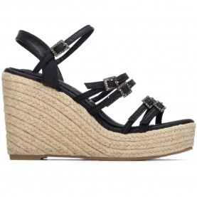 Сандали на платформа Xti 145423 wedge sandals - Black (Black) сандали,на,платформа,дамски,сандали,и,чехли,xti,145423,wedge,sandals,black,(black)