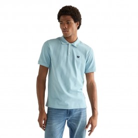 Wrangler 112378001 short sleeve polo - Blue (Forget Me Not) дамски,блузи,с,яка,мъжки,блузи,с,яка,wrangler,112378001,short,sleeve,polo,blue,(forget,me,not)