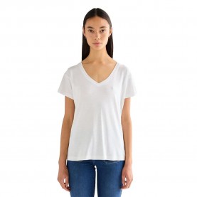 тениска,мъжки,тениски,дамски,тениски,wrangler,easy,short,sleeve,v,neck,t,shirt,white,(bright,white)