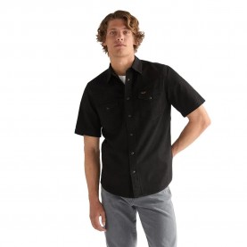 риза,с,къс,ръкав,дамски,ризи,мъжки,ризи,wrangler,western,short,sleeve,shirt,black,(rinse,black)