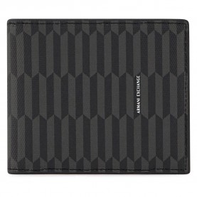 портфейли,и,портмонета,armani,exchange,xm000168,af22637,wallet,black,grey,(black,chimera)