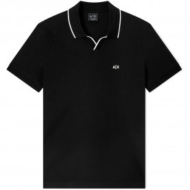 Armani exchange XM002401_AF10366 short sleeve polo - Black (Black) дамски,блузи,с,яка,мъжки,блузи,с,яка,armani,exchange,xm002401,af10366,short,sleeve,polo,black,(black)
