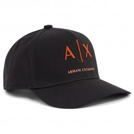 Бейзболна шапка Armani exchange XM002696_AF15502 baseball cap - Black (Black / Orange Rust) бейзболна,шапка,всички,шапки,armani,exchange,xm002696,af15502,baseball,cap,black,(black,orange,rust)