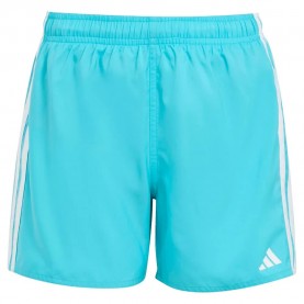 Бански гащета Adidas 3 Stripes swimming shorts - Blue (Lucid Cyan / White) бански,гащета,детски,бански,костюми,adidas,3,stripes,swimming,shorts,blue,(lucid,cyan,white)