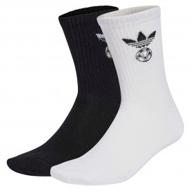 Чорапи Adidas Originals Football Embroidered crew socks 2 units - White / Black (White / Black) чорапи,мъжки,чорапи,дамски,чорапи,adidas,originals,football,embroidered,crew,socks,2,units,white,black,(white,black)