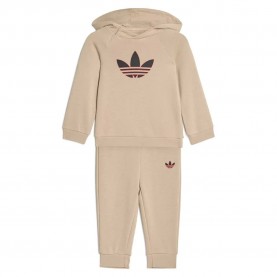 Adidas Originals Graphic Trefoil Hoodie set - Beige (Stone Khaki) детски,екипи,adidas,originals,graphic,trefoil,hoodie,set,beige,(stone,khaki)