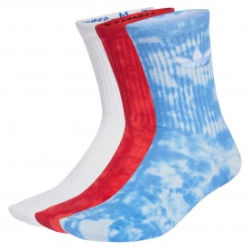 Чорапи Adidas Originals Tie Dye crew socks 3 units - Multicolor (Crystal Sky / Lucid Red / White / Clear Blue) чорапи,мъжки,чорапи,дамски,чорапи,adidas,originals,tie,dye,crew,socks,3,units,multicolor,(crystal,sky,lucid,red,white,clear,blue)