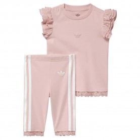 Adidas Originals Tights Tee set - Pink (Sandy Pink) детски,екипи,adidas,originals,tights,tee,set,pink,(sandy,pink)