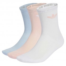 Чорапи Adidas Originals Trefoil Cushion crew socks 3 units - Multicolor (White / Crystal Sky / Sandy Pink) чорапи,мъжки,чорапи,дамски,чорапи,adidas,originals,trefoil,cushion,crew,socks,3,units,multicolor,(white,crystal,sky,sandy,pink)