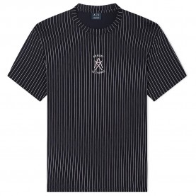 Тениска Armani exchange XM001791_AF10356 short sleeve T-shirt - Black (Black / Driftwood Stripes) тениска,мъжки,тениски,дамски,тениски,armani,exchange,xm001791,af10356,short,sleeve,t,shirt,black,(black,driftwood,stripes)