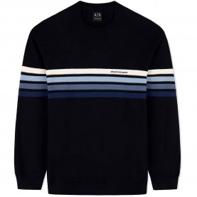 Суичър Armani exchange XM002424_AF11960 hoodie - Blue (Deep Navy Mix Stripes) суичър,мъжки,пуловери,armani,exchange,xm002424,af11960,hoodie,blue,(deep,navy,mix,stripes)