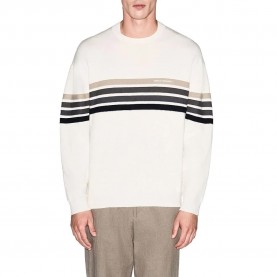 Суичър Armani exchange XM002424_AF11960 hoodie - White (Cream Mix Stripes) суичър,мъжки,пуловери,armani,exchange,xm002424,af11960,hoodie,white,(cream,mix,stripes)