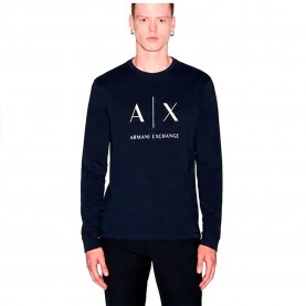 Тениска Armani exchange XM002684_AF10356 long sleeve T-shirt - Blue (Deep Navy) тениска,мъжки,тениски,дамски,тениски,armani,exchange,xm002684,af10356,long,sleeve,t,shirt,blue,(deep,navy)