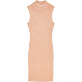 Рокля Armani exchange XW001875_AF11957 sleeveless dress - Beige (Metallic Bloom) рокля,дамски,поли,и,рокли,armani,exchange,xw001875,af11957,sleeveless,dress,beige,(metallic,bloom)