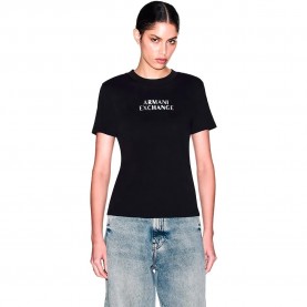 Тениска Armani exchange XW002324_AF10356 short sleeve T-shirt - Black (Black) тениска,мъжки,тениски,дамски,тениски,armani,exchange,xw002324,af10356,short,sleeve,t,shirt,black,(black)