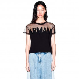 Тениска Armani exchange XW002332_AF10356 short sleeve T-shirt - Black (Black) тениска,мъжки,тениски,дамски,тениски,armani,exchange,xw002332,af10356,short,sleeve,t,shirt,black,(black)