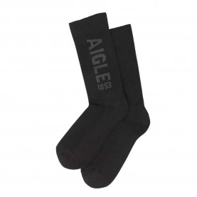Чорапи Aigle AIW22USOC002 long socks - Black (Black) чорапи,мъжки,чорапи,дамски,чорапи,aigle,aiw22usoc002,long,socks,black,(black)