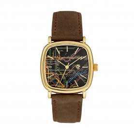 часовник,часовници,chpo,brand,lara,new,york,bezel,watch,brown,(gold)